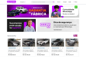 Superbid app homepage